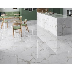 Πλακάκι Ellis Satvario 60Χ120 Rettificato Λευκό Γυαλιστερό